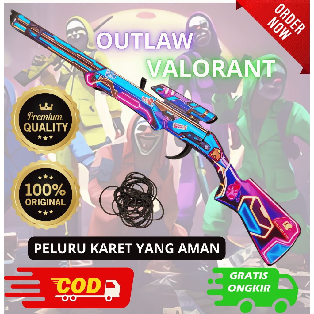 MAINAN VIRAL FF SKIN OUTLAW VALORANT ORIGINAL
