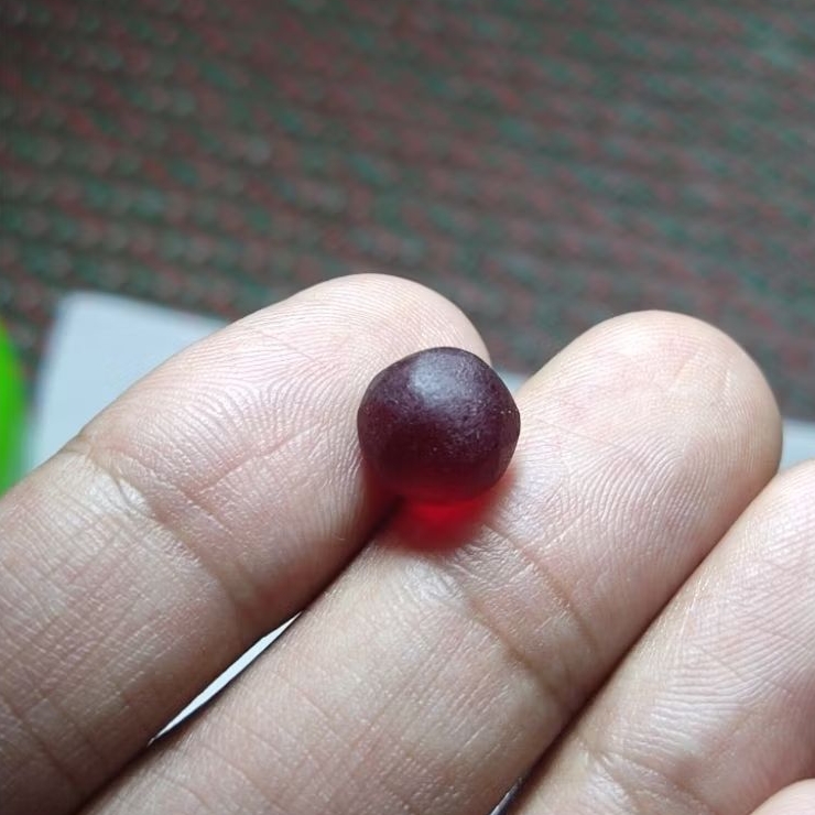Batu cincin meteor merah 9 mm