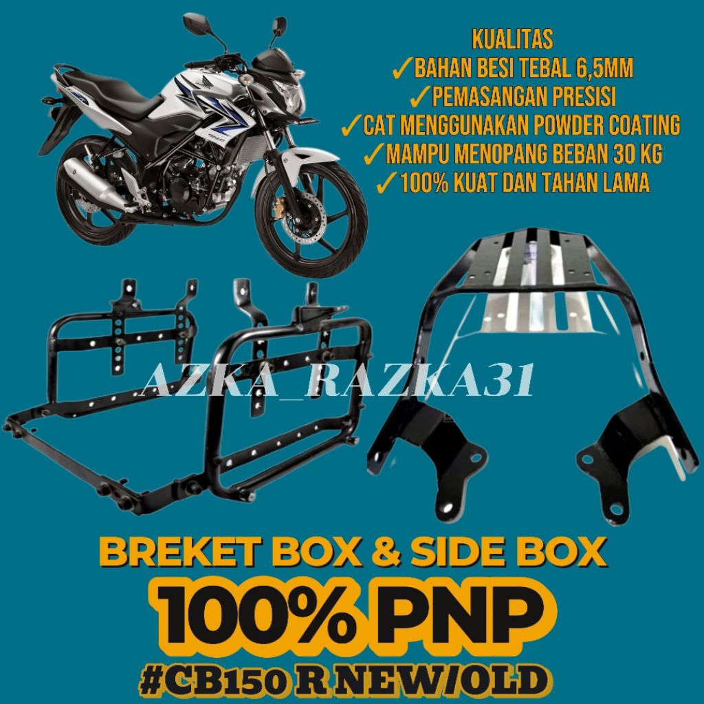 Paket komplit  Breket Top Box dan Breket BOX samping SB 2000 CB 150 R NEW/OLD Fullset Fittingan Stab