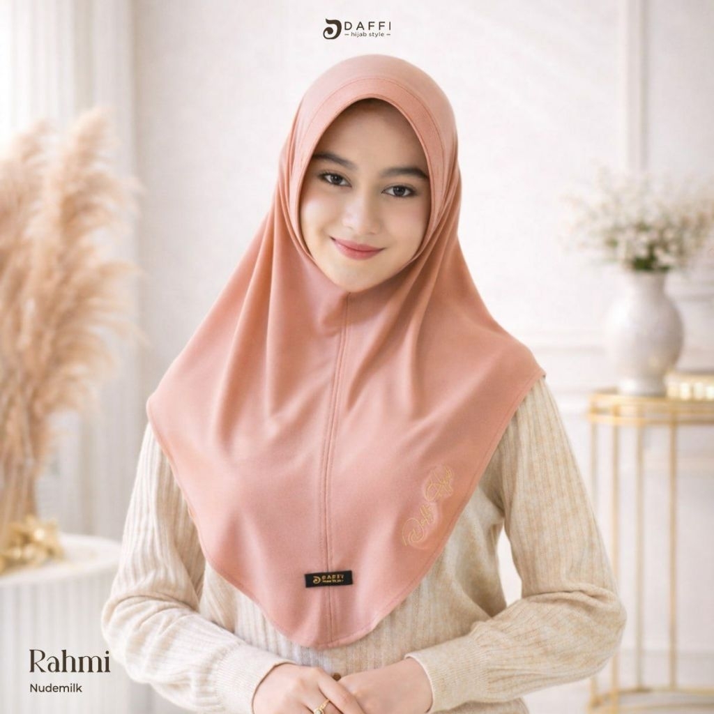 Daffi Hijab - Rahmi Daffi Hijab Jersey High Twist parfume Bordir daffi premium bentul Oval