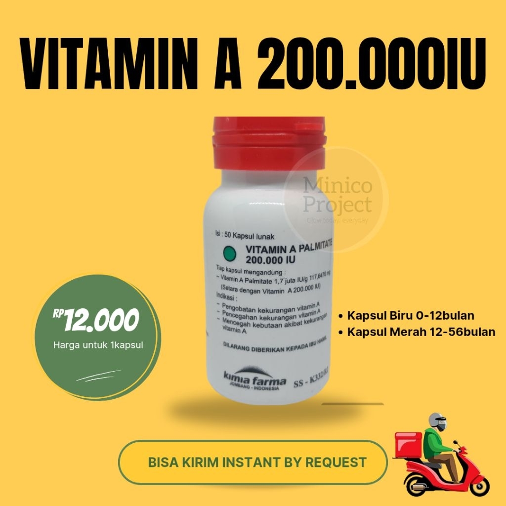 Vitamin A 200.000 IU - Vitamin posyandu Merah kimia Farma/Lucas Djaja vitamin anak satuan/perkapsul