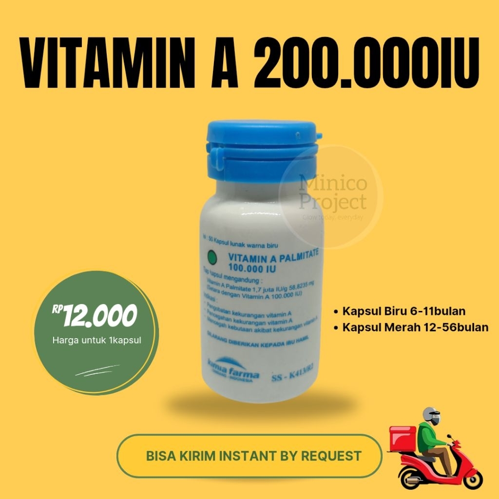 Vitamin A posyandu BIRU 100.000 IU Kimia Farma/Lucas Djaja satuan