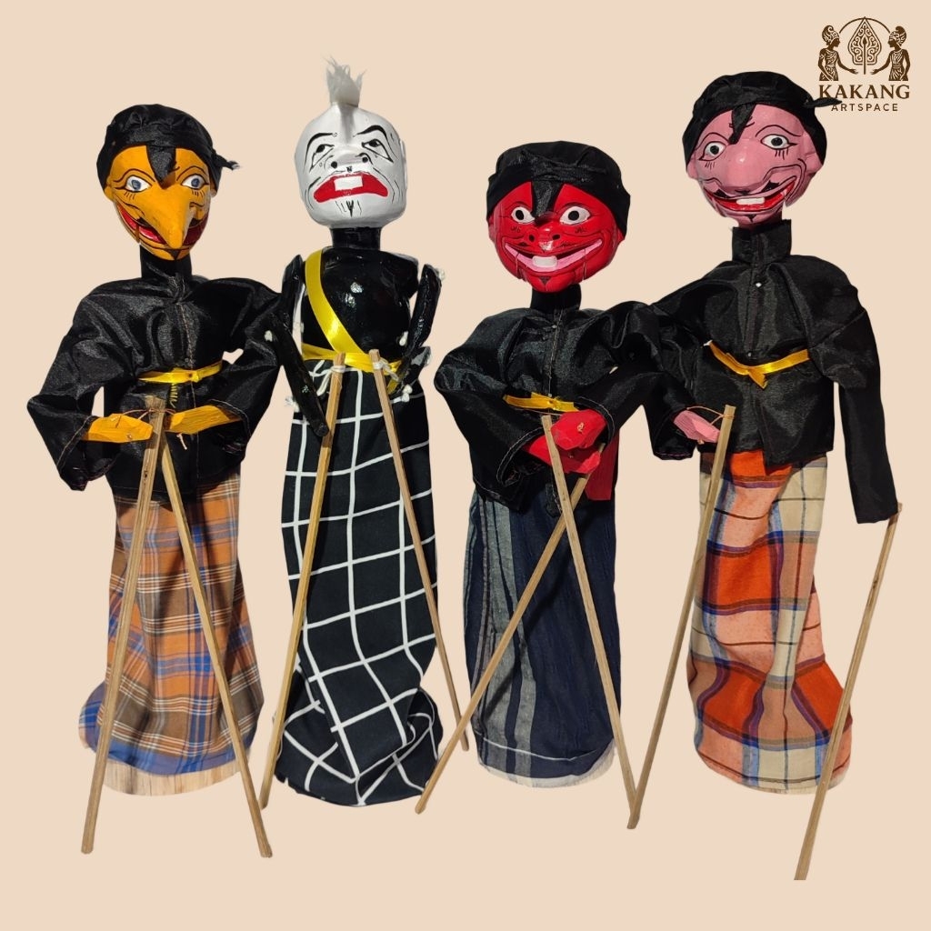 Wayang Golek Punakawan 1 Set (Cepot, Dewala, Semar, Gareng)