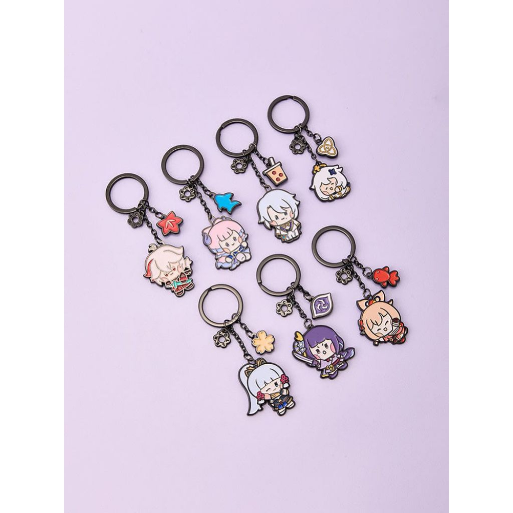 SALE MERCHANDISE OFFICIAL GENSHIN MININI COLLER METAL KEYRING LINE FRIENDS ORIGINAL OFFICIAL MERCH J