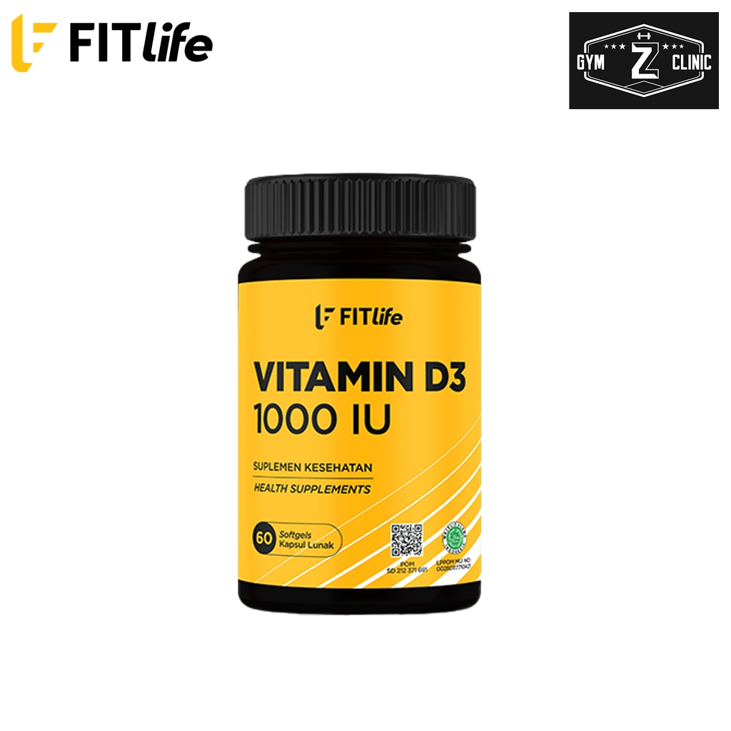 FITLIFE - Vitamin D3 1000 IU | 60 Softgels | BPOM & Halal