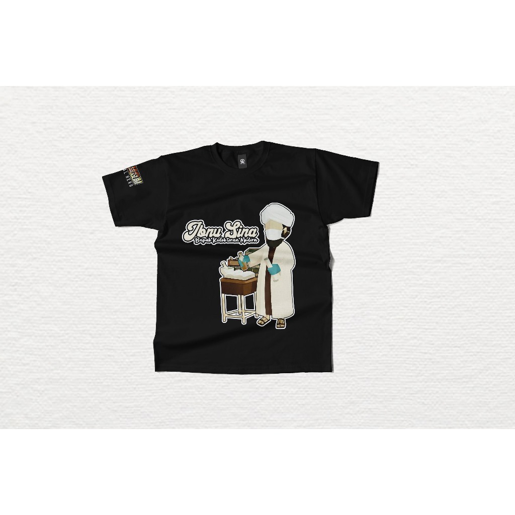 Kaos Anak Tokoh Muslim (Ibnu Sina) Custom Nama - Press On Print
