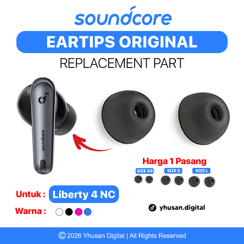 Soundcore Liberty 4 NC Karet Eartips Original [Silicon Eartips]