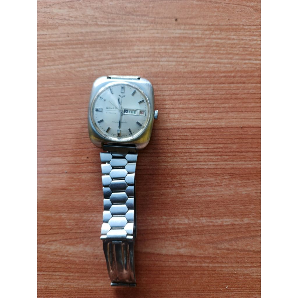 jam tangan jadul manual winding merk wingo antiq lancar jaya