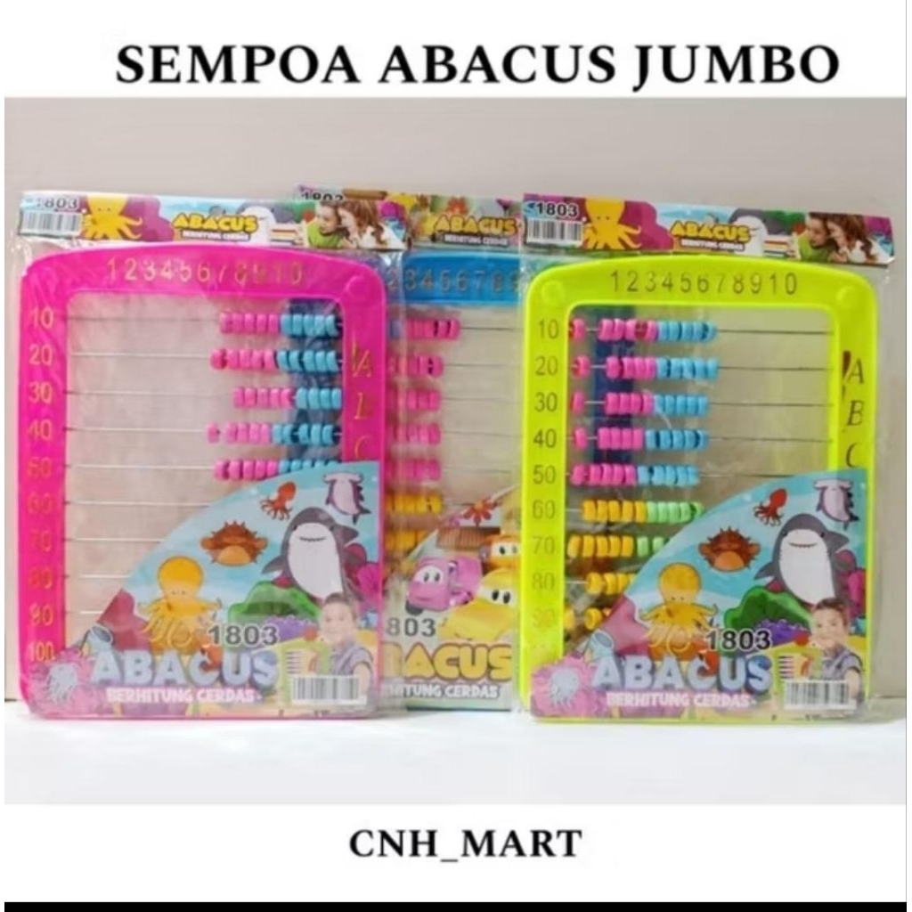 Sempoa Hitung Anak Karakter Lucu Abacus 1803 Jumbo