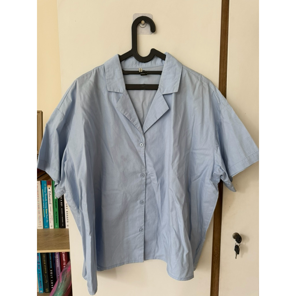 Kemeja Oversized Baby Blue Colorbox (100% Cotton)