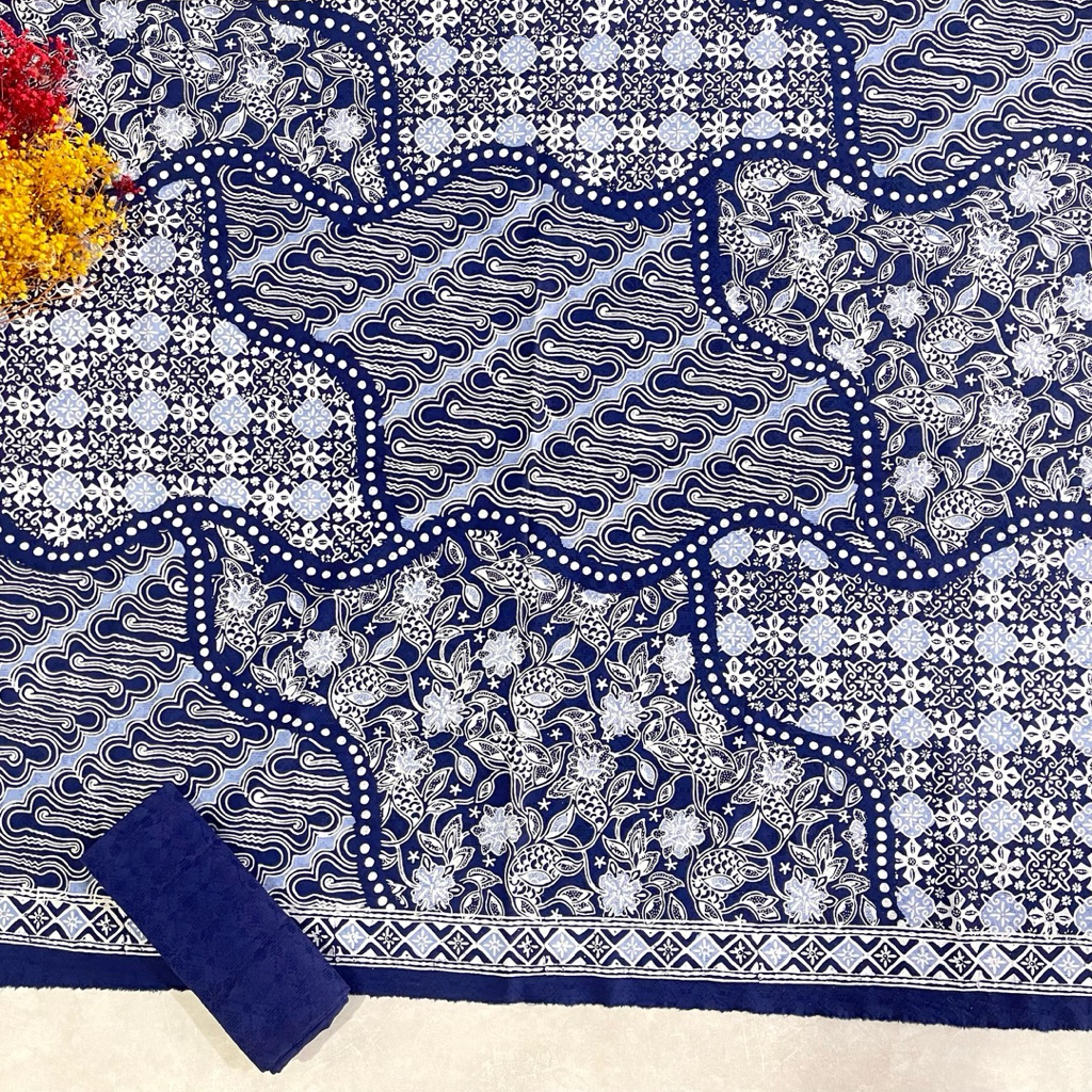 kain batik doby cap pastel pulauan set dobby polos / dobi puloan