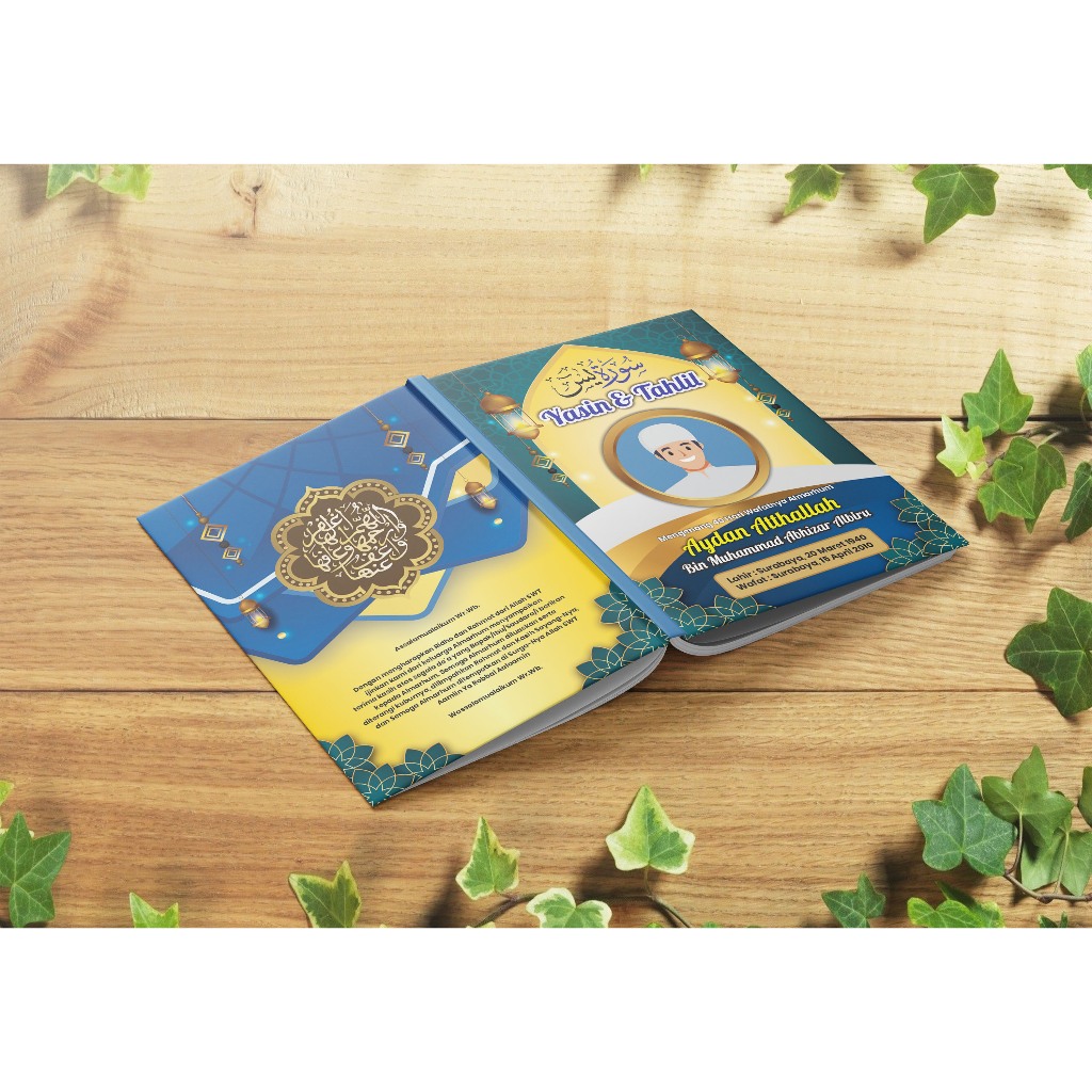 Buku Yasin dan Tahlil 64 HALAMAN gratis Pasang Foto Aalmarhum/ah (Arab Saja tanpa Terjemahan)