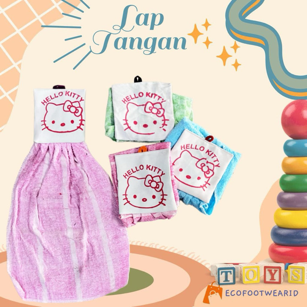 Handuk lap tangan gantung motif lap cuci tangan hand towel lap meja premium halus Ecofootwearid