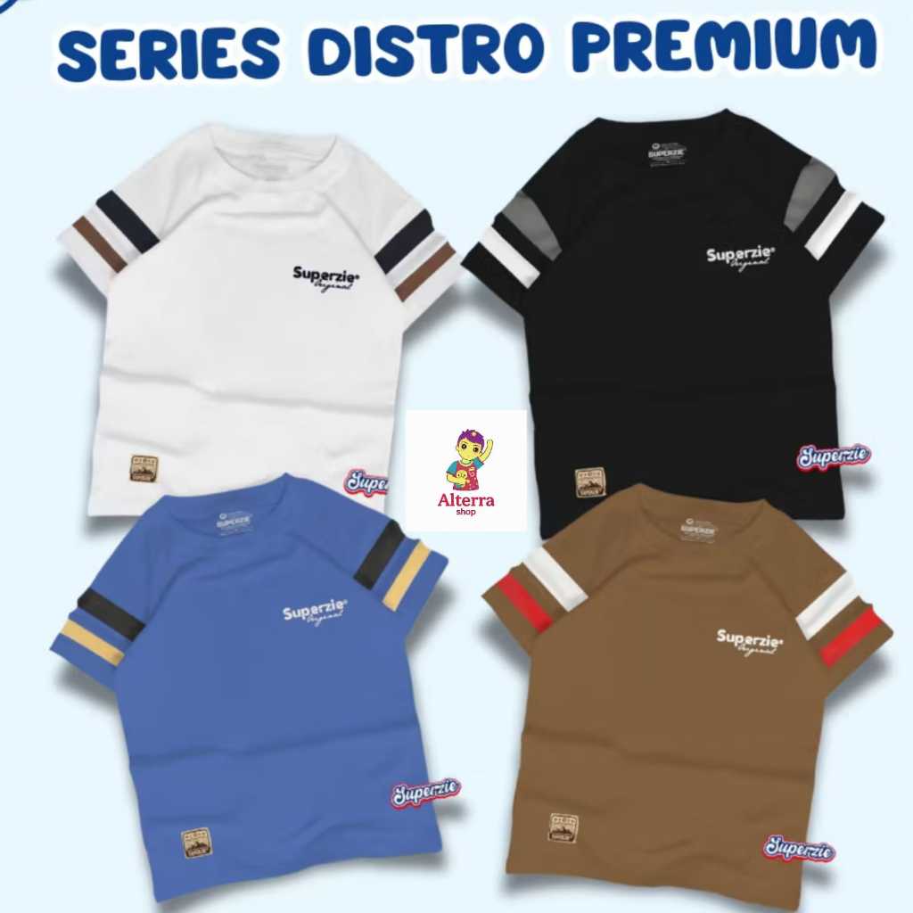 AKS Baju Kaos Distro Anak Laki-Laki Umur 1-12 Tahun Premium Kaos Anak Tanggung Murah Eceran Garis Ga