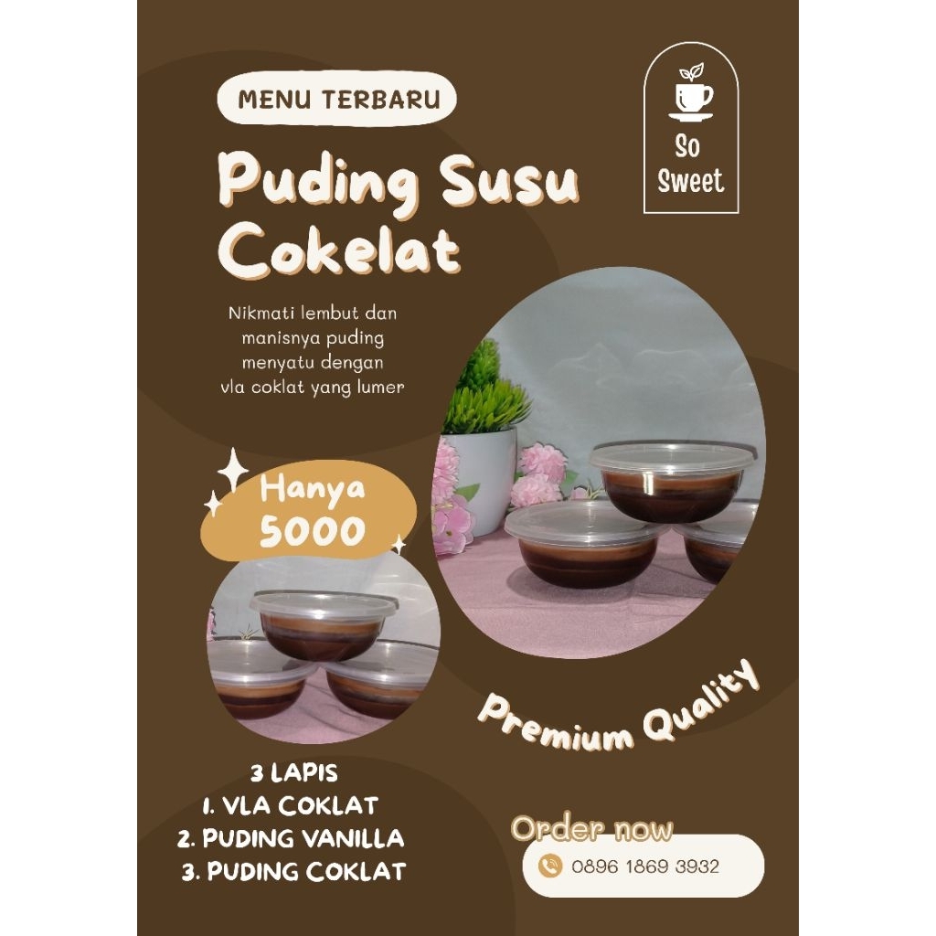 Puding Susu Coklat
