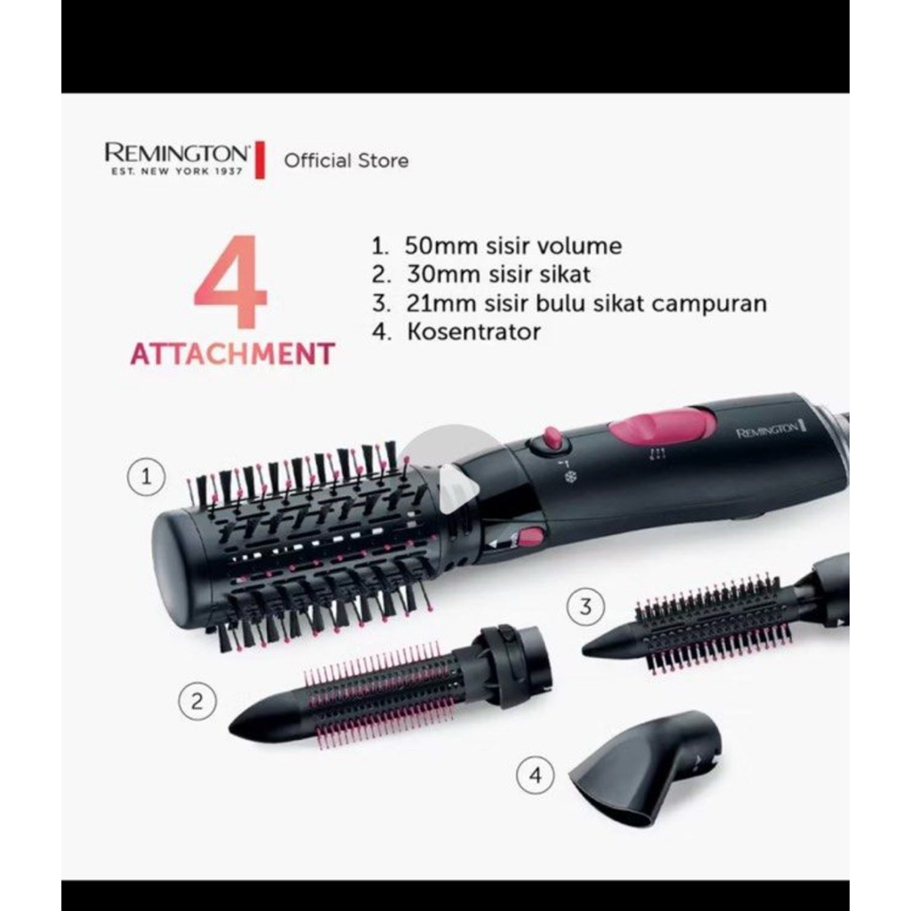 Remington Sisir Angin Volume & Curl Airstyler AS7051 hair dryer catokan blow rambut (not babyliss ph