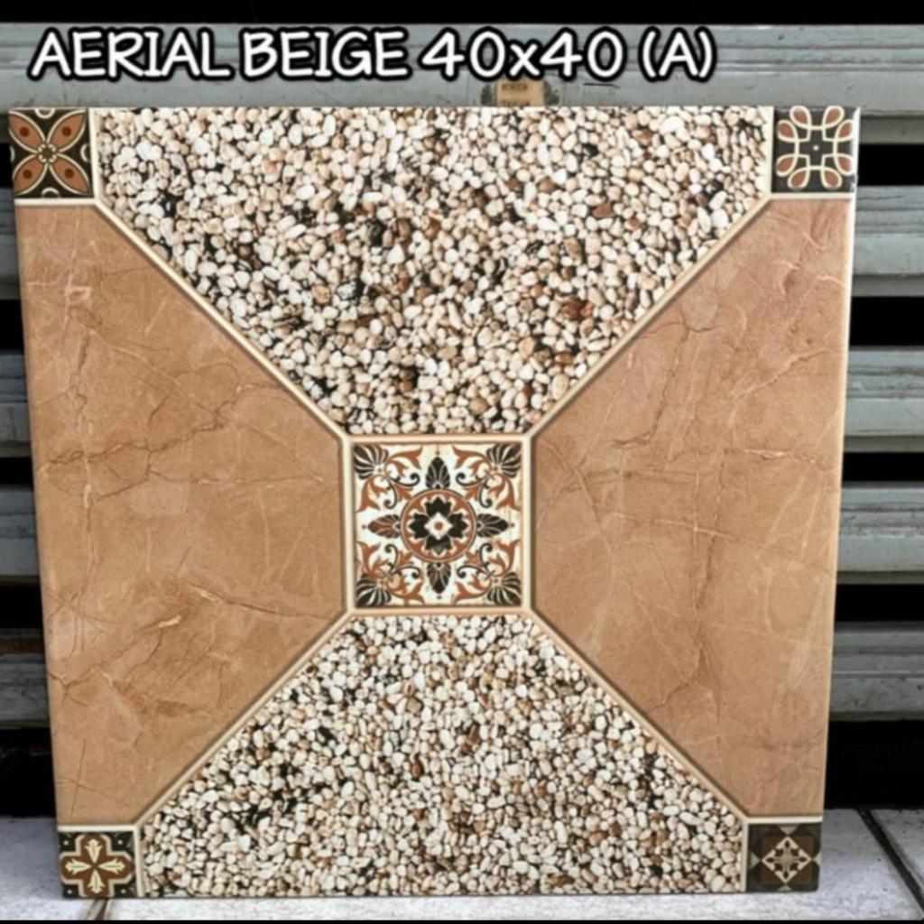 Keramik Lantai 40x40 Mulia Aerial | Keramik Lantai Kasar Motif Batu Halus KW1 0,96 m²/Dus