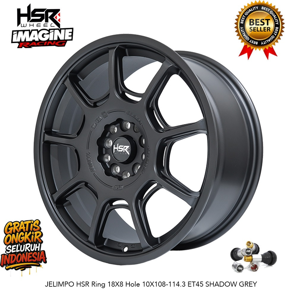 VELG MOBILJELIMPO HSR R18 LEBAR 8 COCOK UNTUK PCD 5X108 5X114,3