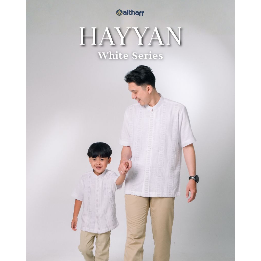 HAYYAN SERIES / BAJU KOKO PUTIH / BAJU KOKO AYAH / BAJU KOKO ANAK / BAJU KOKO PUTIH COUPLE