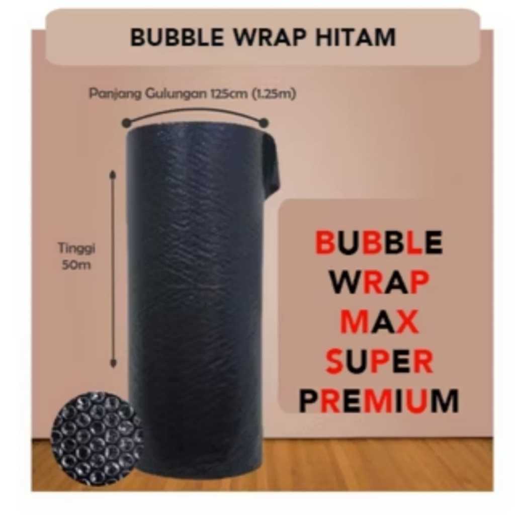 bubble wrap 125CM X 50M bubble wrap hitam / Putih bubble wrap roll