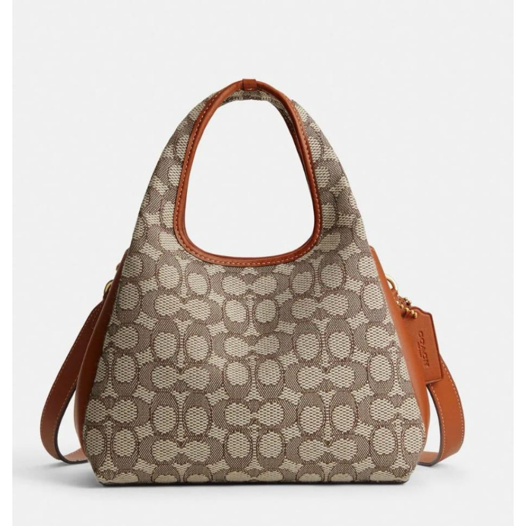 Tas Coach Lana 23 Signature Jacquard Bunirshed Amber Crossbody AUTHENTIC