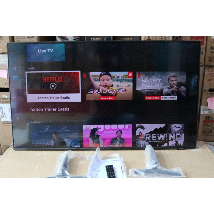 TV LED SAMSUNG 43IN 4K UHD SMART TV YOUTUBE DIGITL TV KONDISI BEKAS PEMAKAIAN 4462F