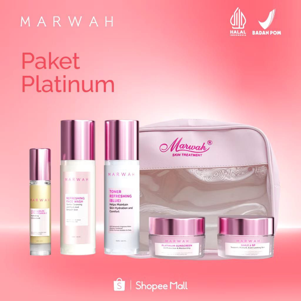 MARWAH SKINCARE BPOM PAKET BRIGHT|PLATINUM|AGING|AGING SP|OILY|ACNE