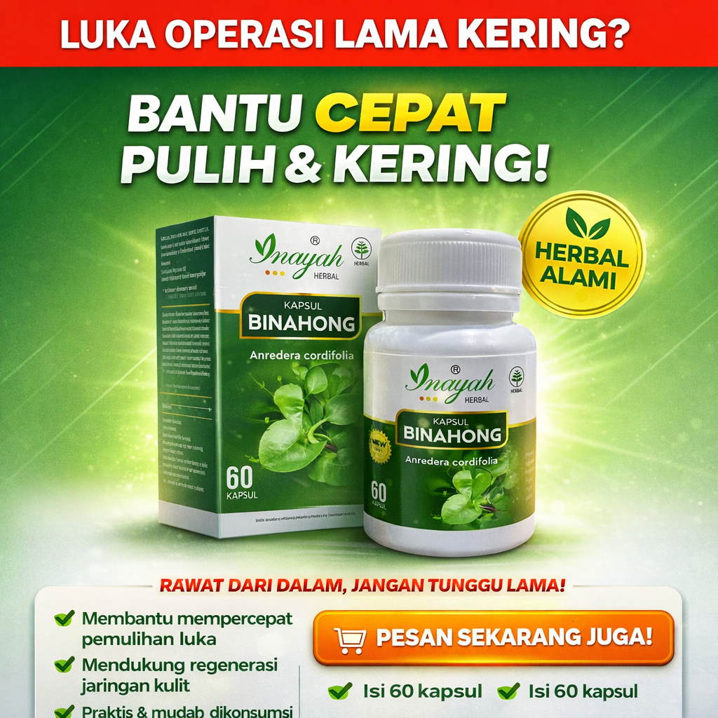 Binahong - Kapsul Ekstrak Daun Binahong Obat Penyembuh Luka Operasi caesar Kapsul Pengering Luka Ope