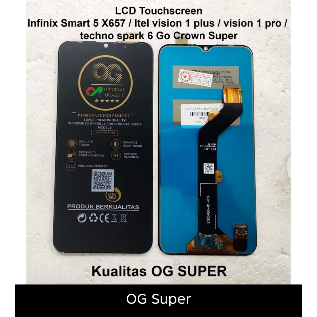 LCD Touchscreen Infinix Smart 5 X657 / Itel vision 1 plus / vision 1 pro / techno spark 6 Go / L6501