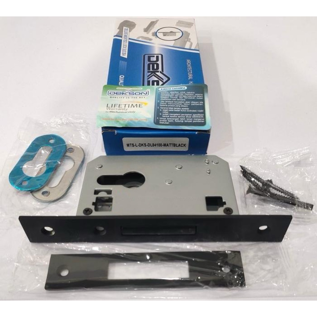 Kunci Pintu Geser Dekson MTS SLD DL 84100 Black / Mortise Lock Sliding Mekar Kayu Aluminium