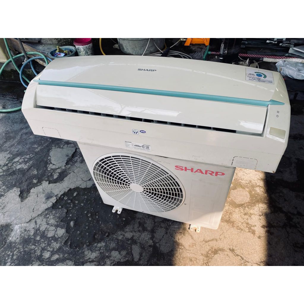 ac sharp 1/2pk 3/4pk 1pk second murah plus pasang