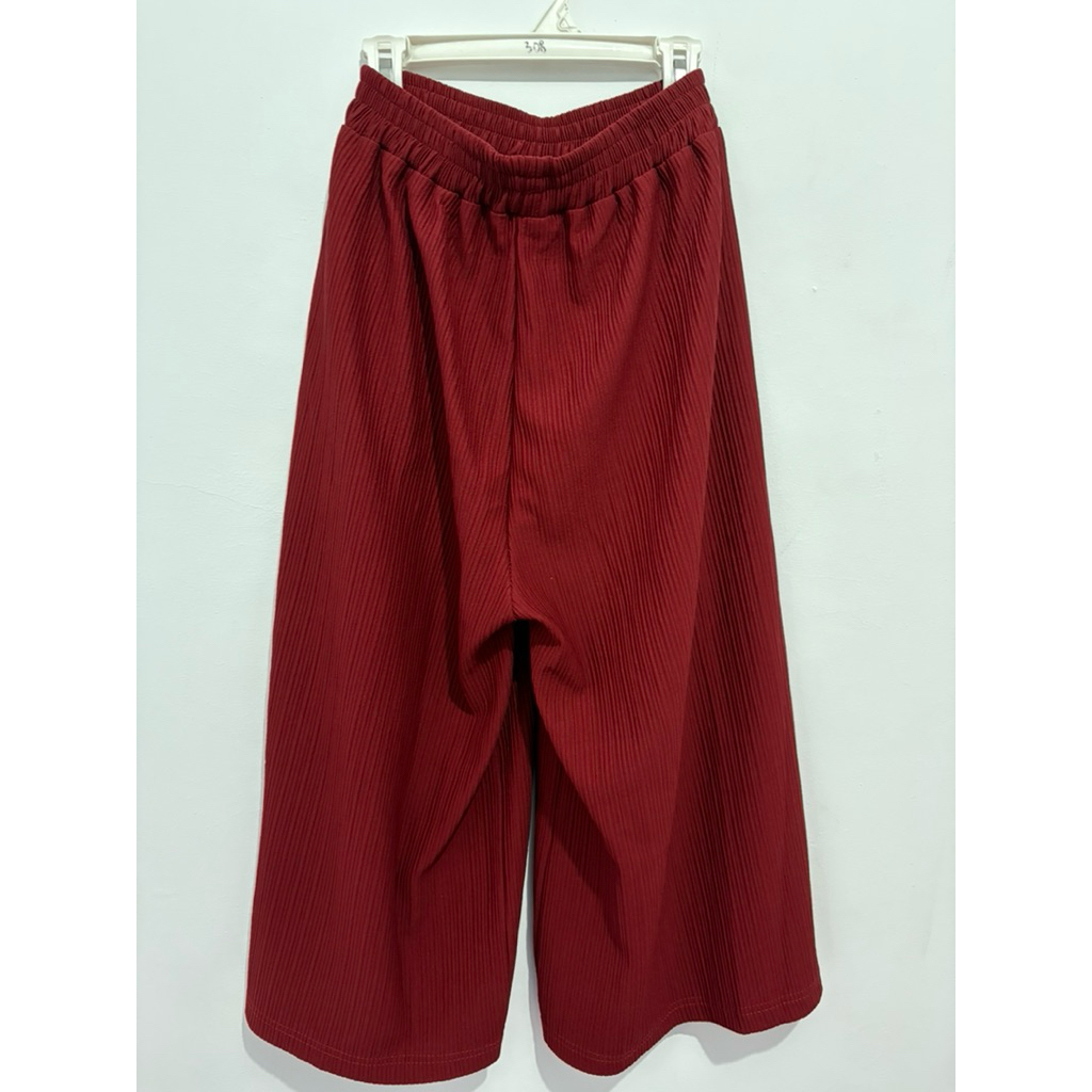 Celana Kulot wanita merah maroon