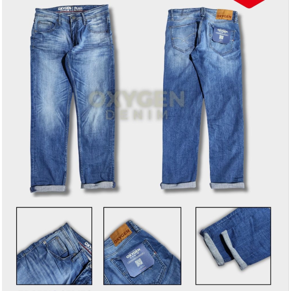 (NEW) Celana Jeans Pria OXYGEN ORIGINAL