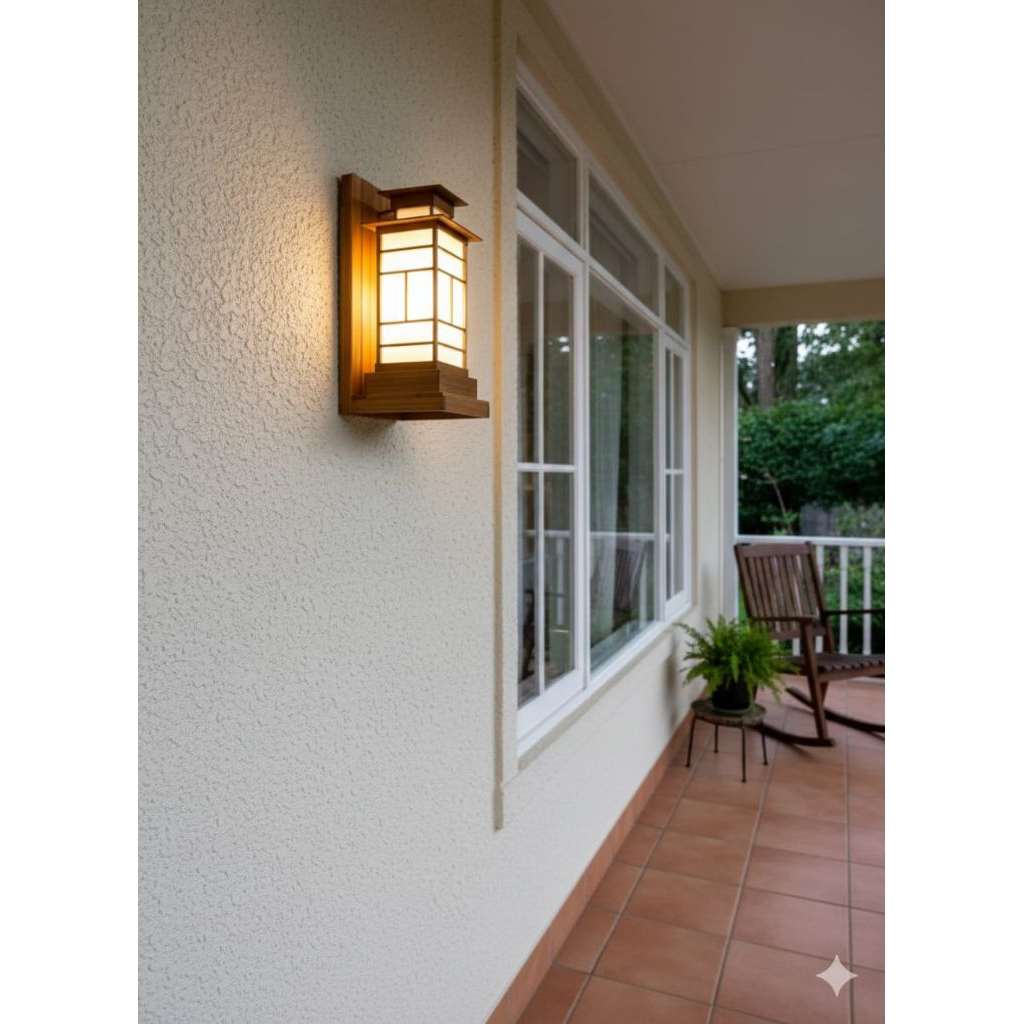 lampu dinding dari bambu