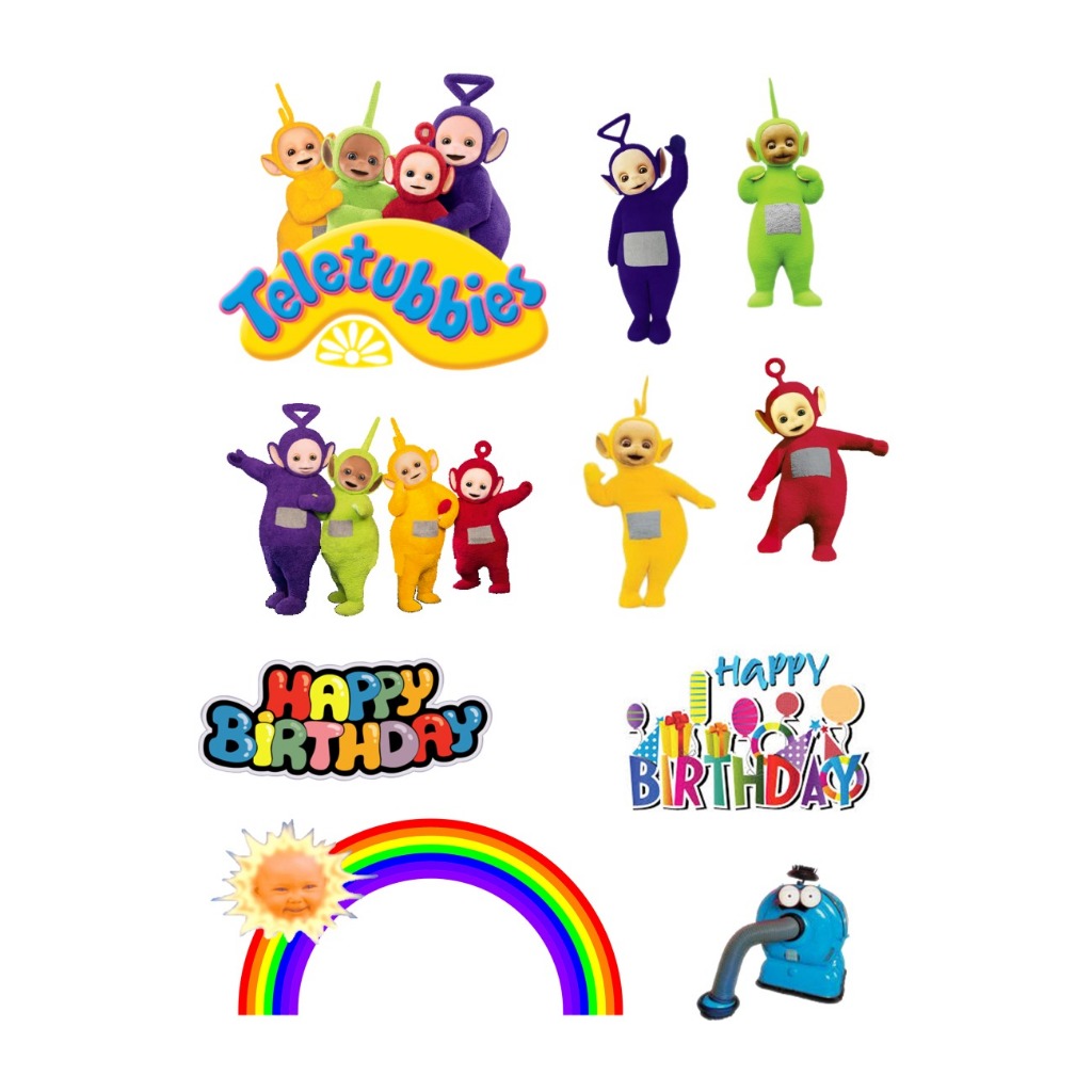 TOPPER Cake TELETUBBIES custom/Hiasan Kue ULTAH Anak