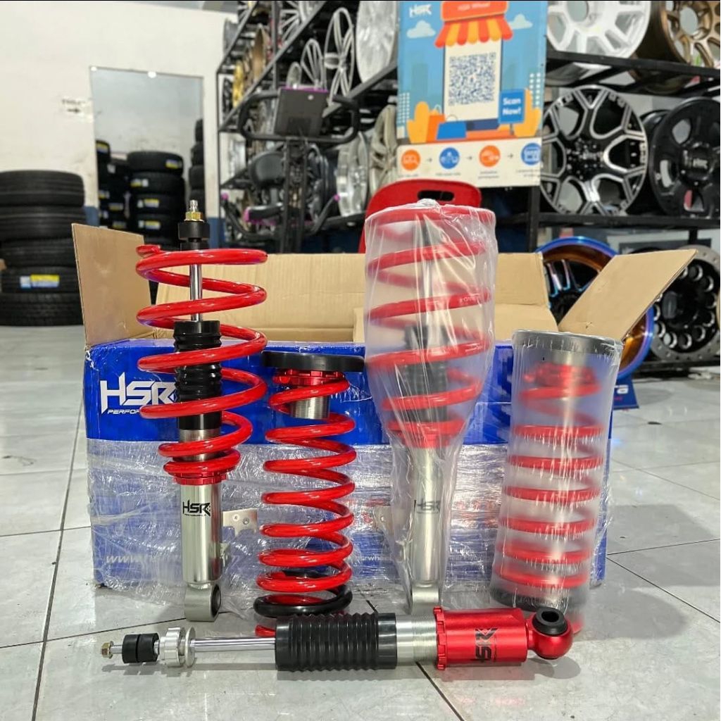 COILOVER HSR RED FRONT REAR TOYOTA INNOVA DIESEL