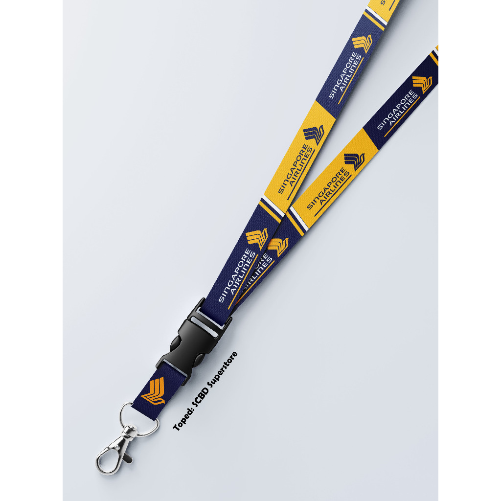 Lanyard Maskapai Singapore Airlines Dua Sisi Bisa Satuan Custom