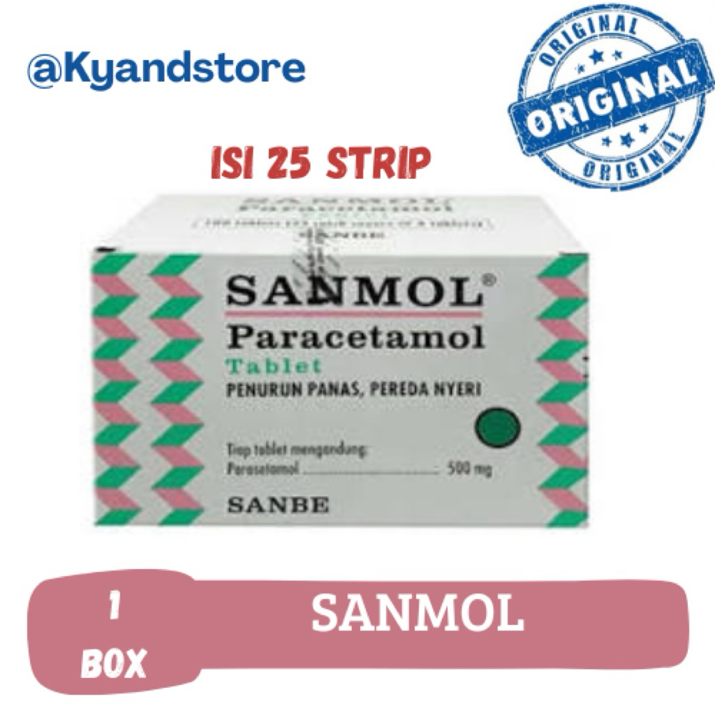 Sanmol tablet 1 box isi 25 strip