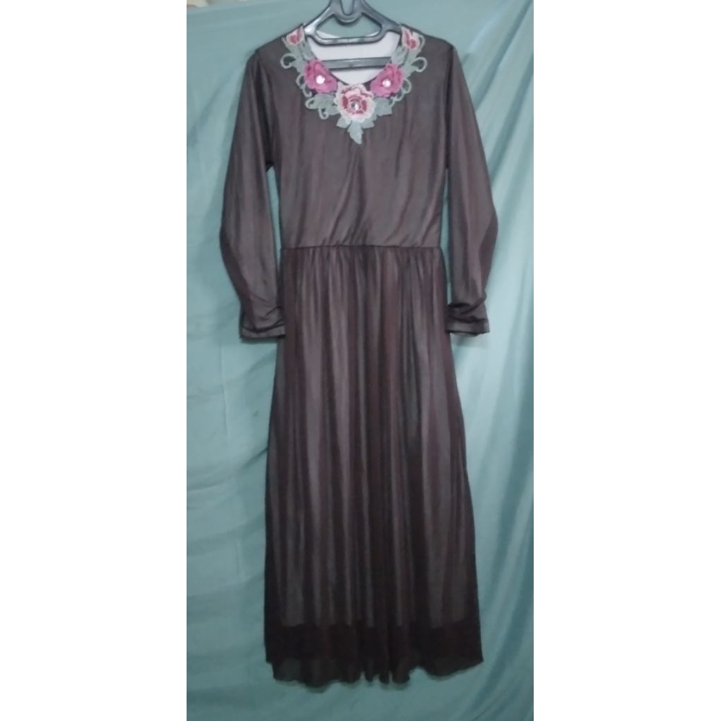 gamis pinggang karet