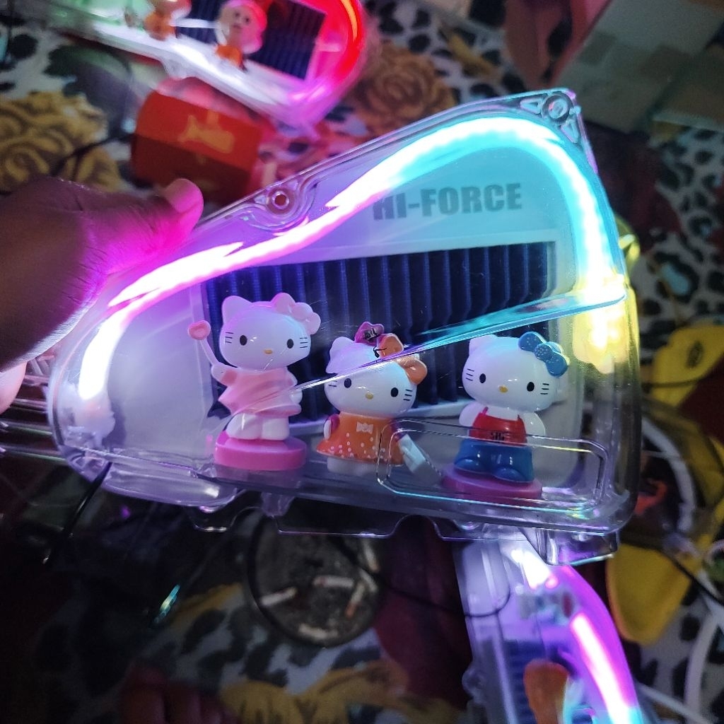 Cover filter transparan BEAT SCOOPY 1Set Boneka + Lampu 210 Mode + Filter Racing Putih