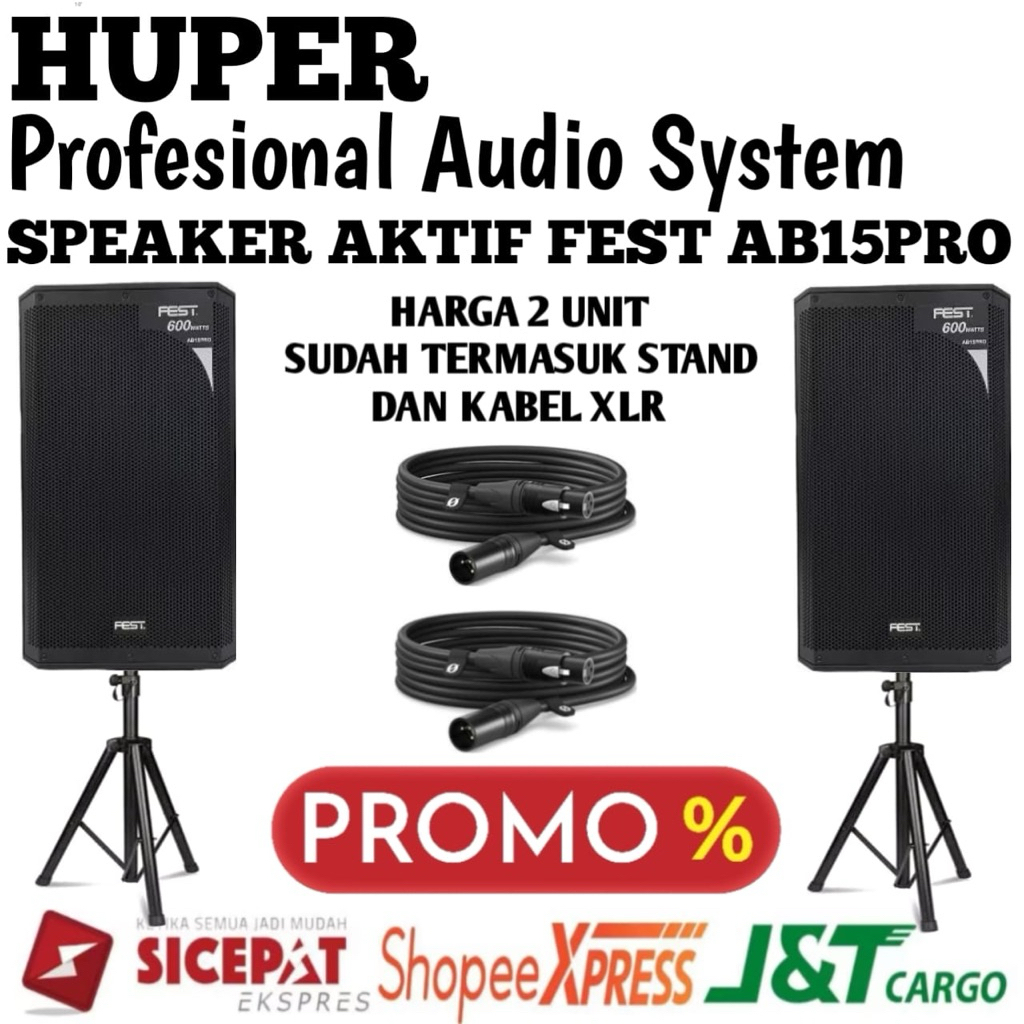 Speaker Aktif Fest Ab15pro Original Speaker aktif 15inch Bluetooth