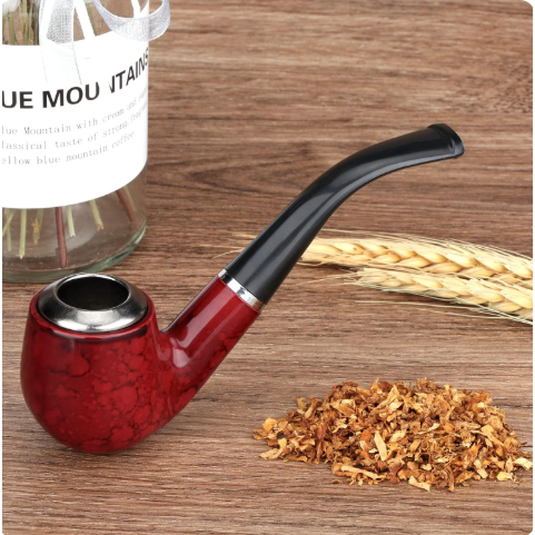 Pipa Rk Cangklong Multifungsi Model Polos Motif Kayu Elegan Smoking Tobac Pipes 12cm  - ZF808