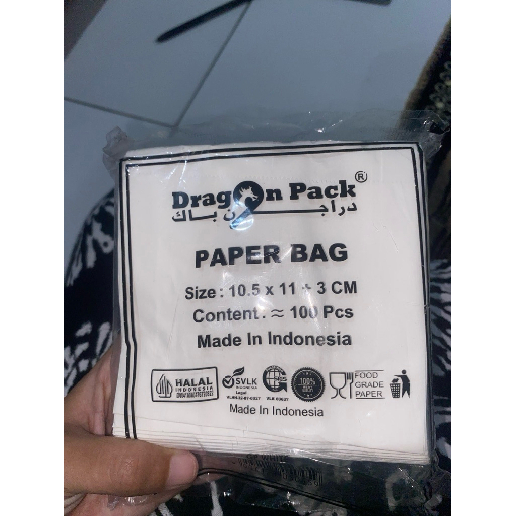 PAPER BAG MAKANAN/ POUCH KERTAS MAKANAN/ PAPER BAG KENTANG ISI 96