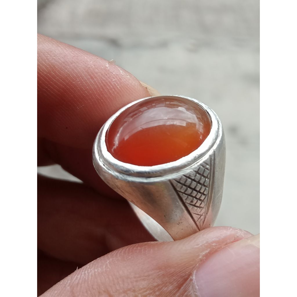 Batu Yaman Natural Ring Iketan Perak