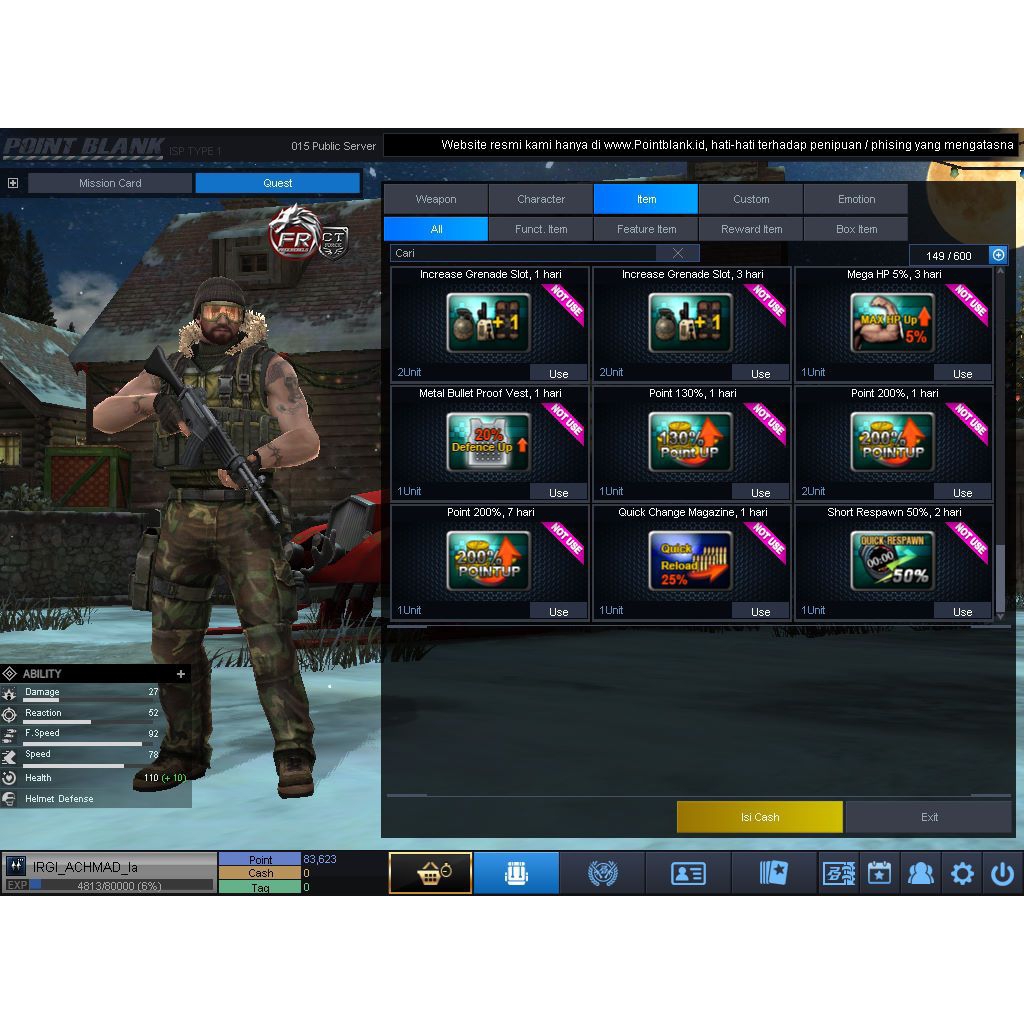 CHAR POINTBLANK / CHAR PB - D2 |POINTBLANK |