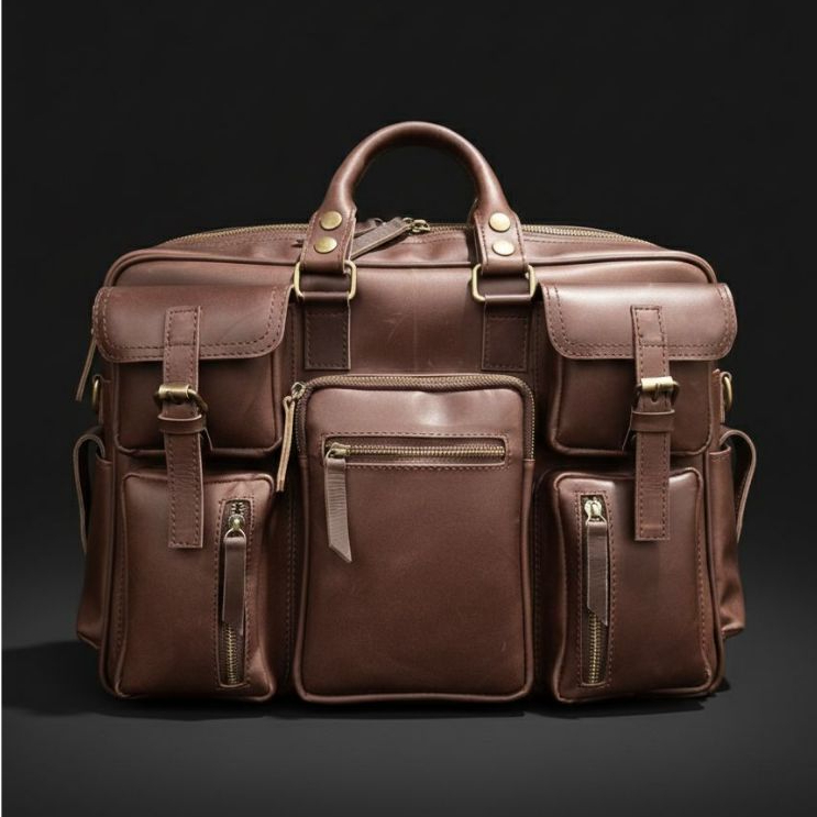 Kangkulit Tas Laptop Kulit Sapi Asli High Quality Tas Selendang Pria 100% kulit Sapi Asli