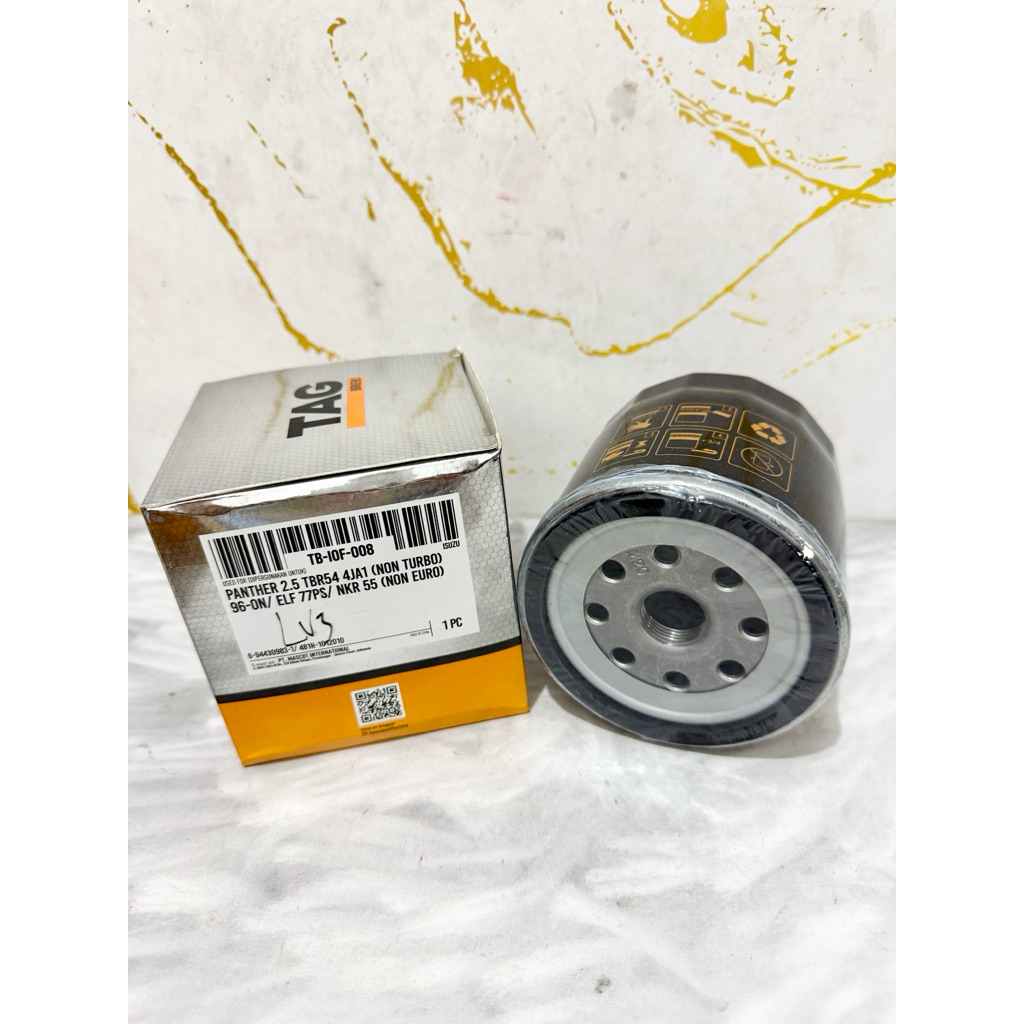 filter oli TAG TB-IOF-008 untuk mobil Isuzu dengan mesin diesel non-turbo dan non-euro
