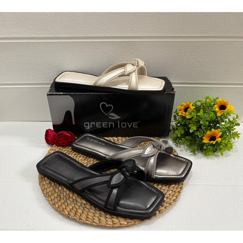 SLIPPERS GREEN LOVE