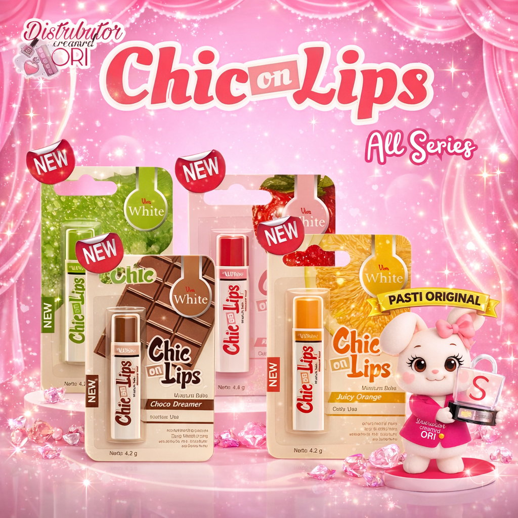 Viva Chic on Lips Lip Balm Pelembab bibir Moisture Jojoba Oil, Aloe UV Filter Vit E 4.2g