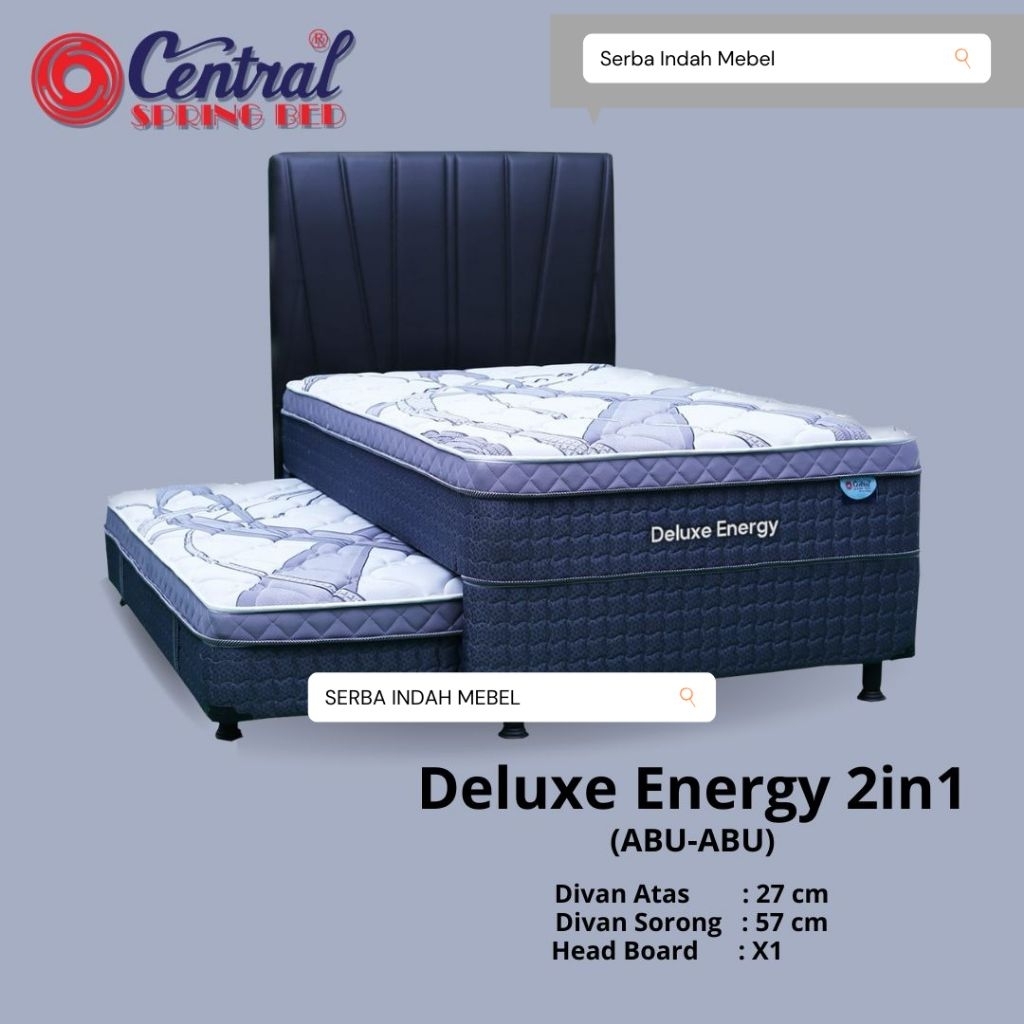 Kasur spring bed 2in1 Central deluxe energy 90x200 120x200 100x200 90 x 200 120 x 200 100 x 200 soro